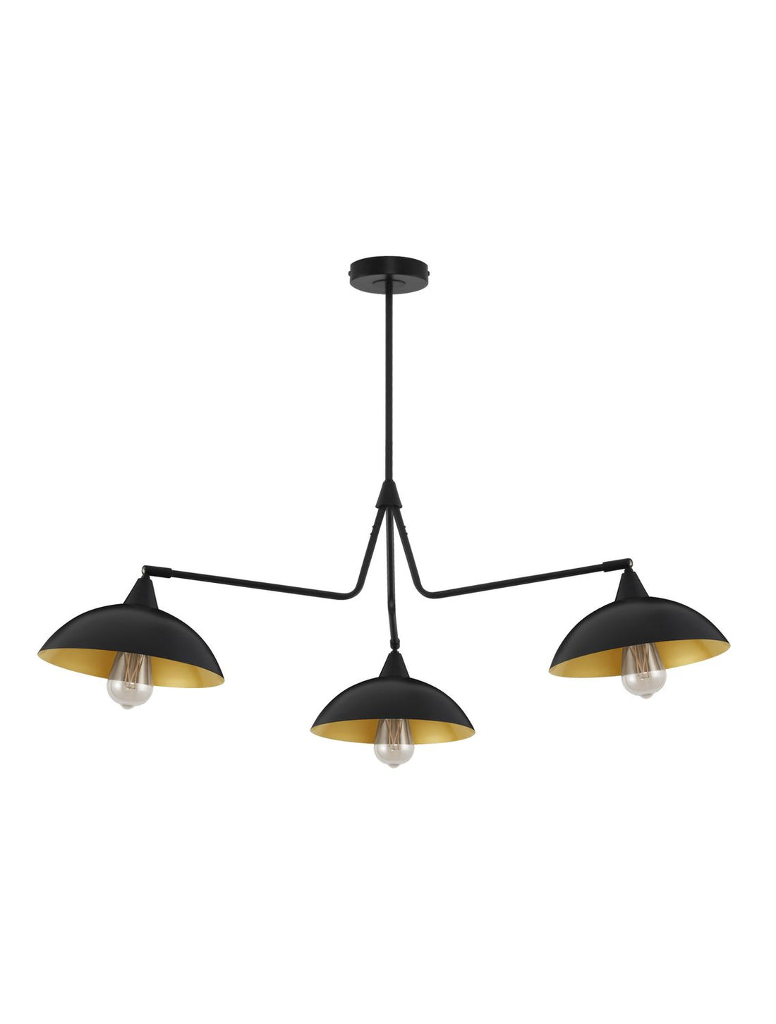 Suspension Mirba 3 lumières noire