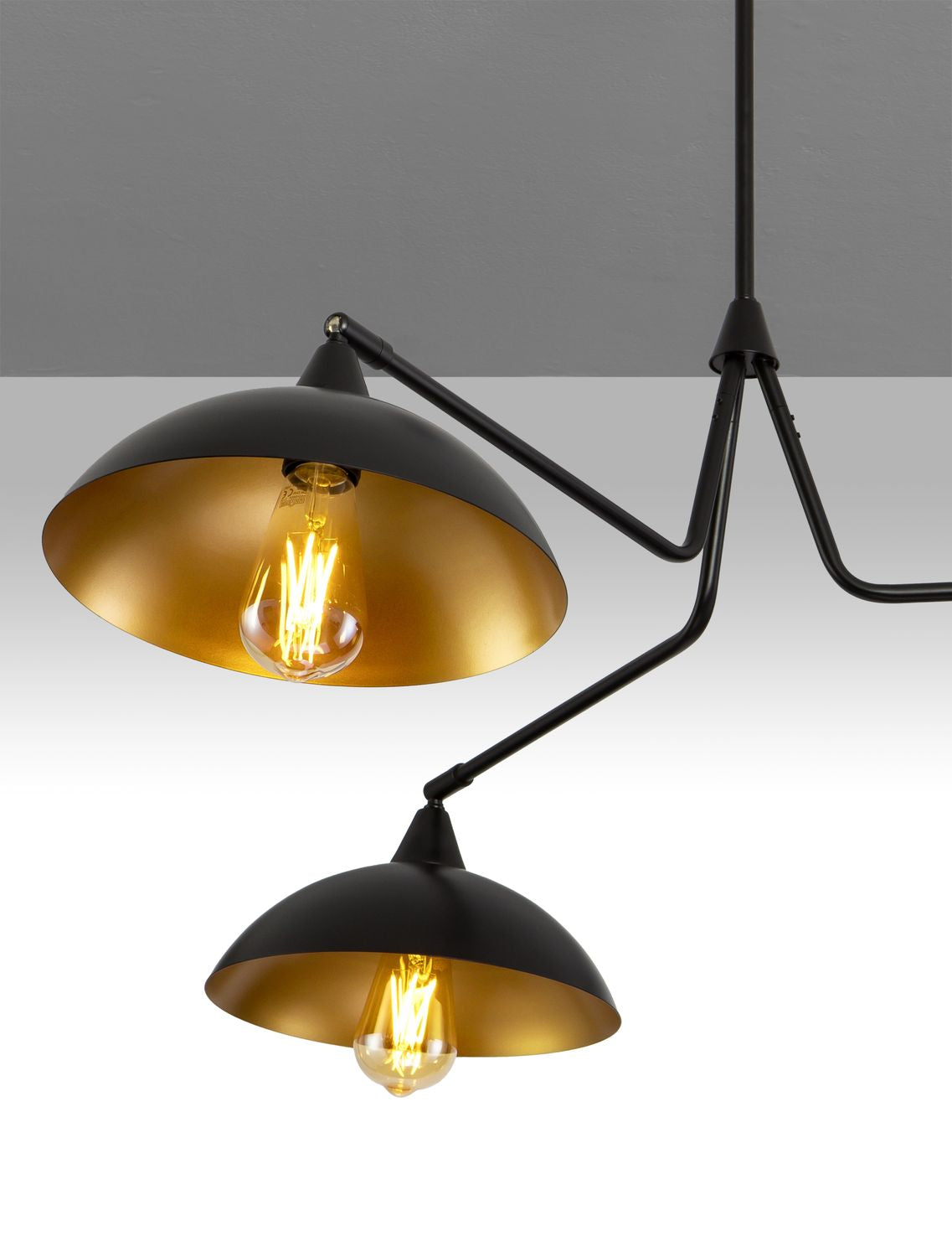 Suspension Mirba 3 lumières noire