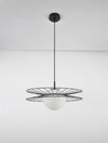 Suspension Ellery noire, verre