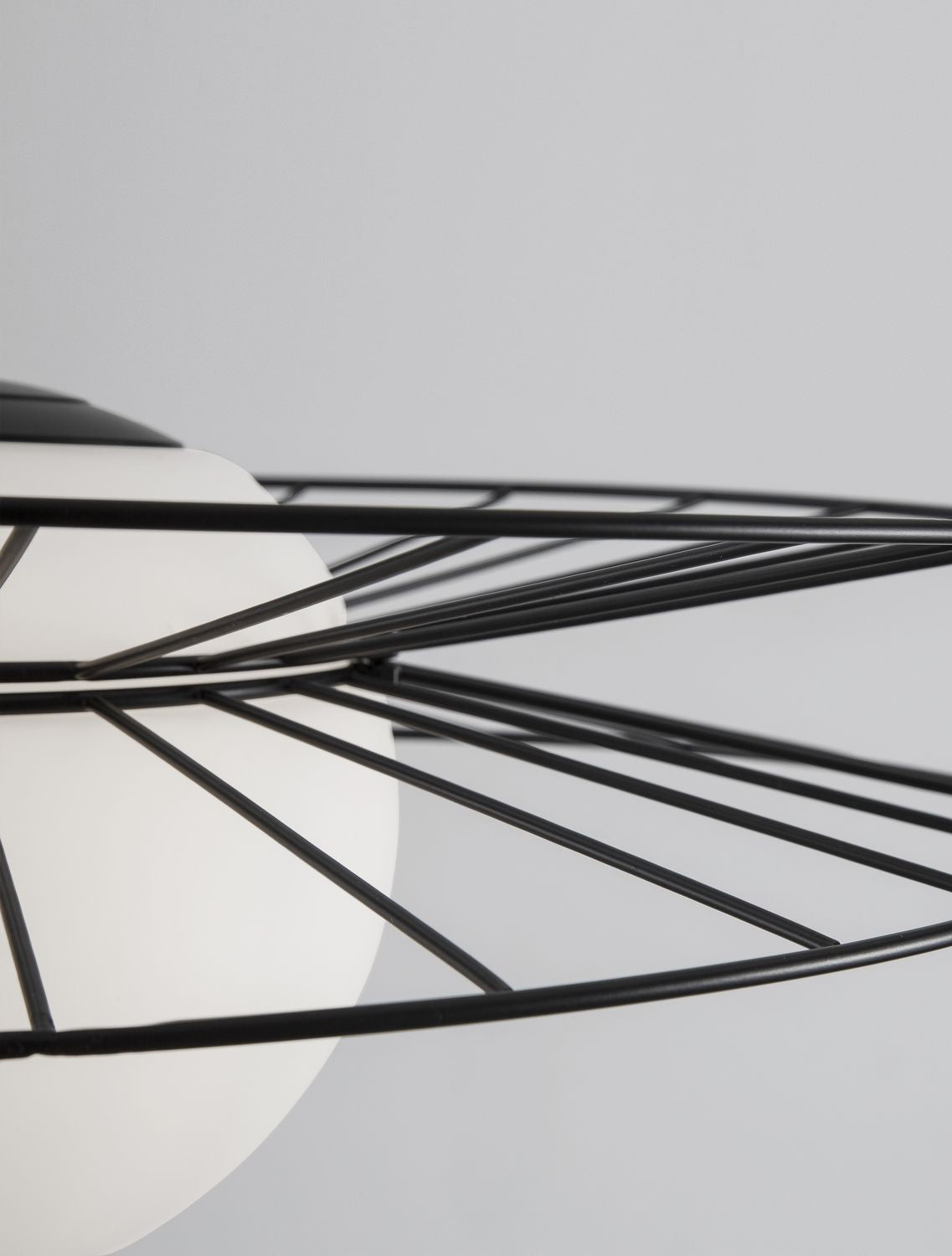 Suspension Ellery noire, verre