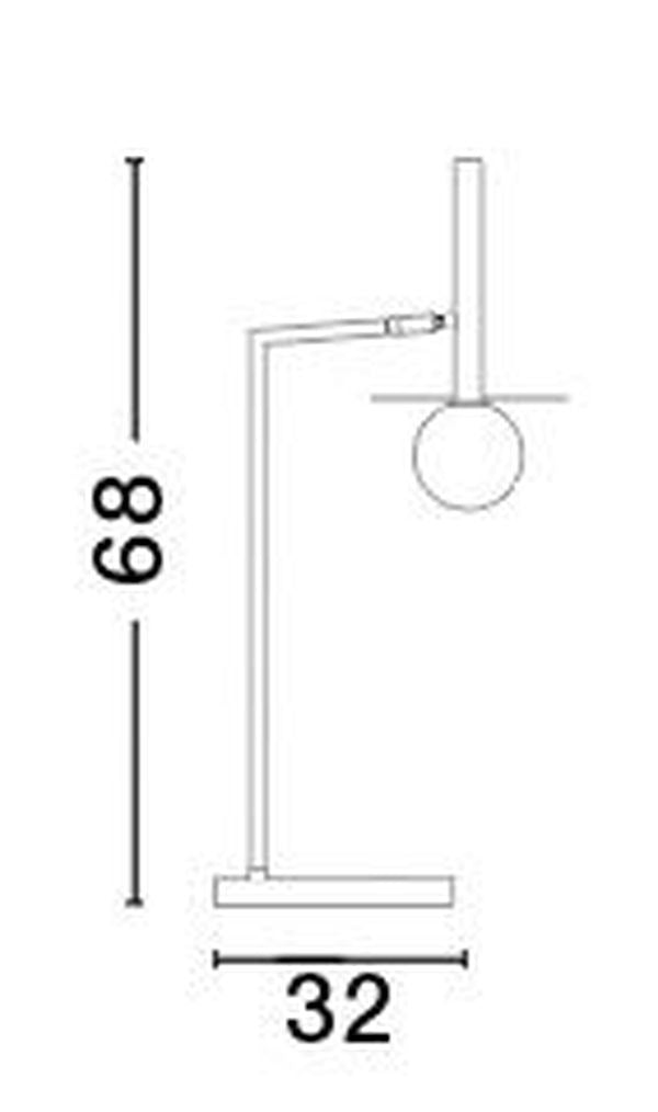 Lampe à poser Pielo noire, verre