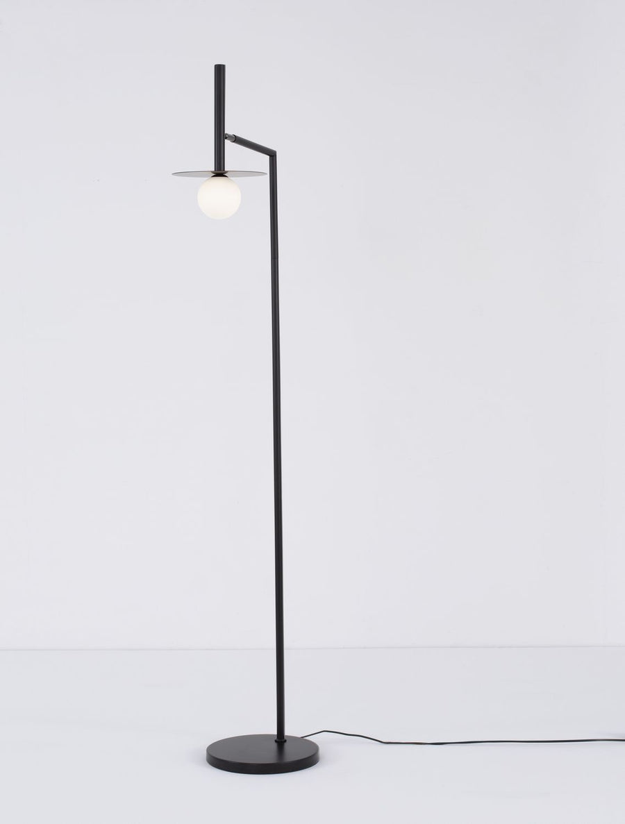 Lampadaire Pielo noir, verre