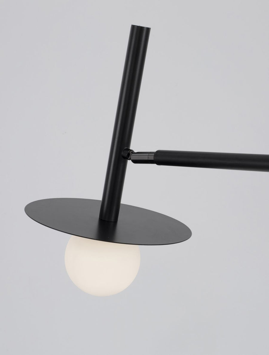 Lampadaire Pielo noir, verre