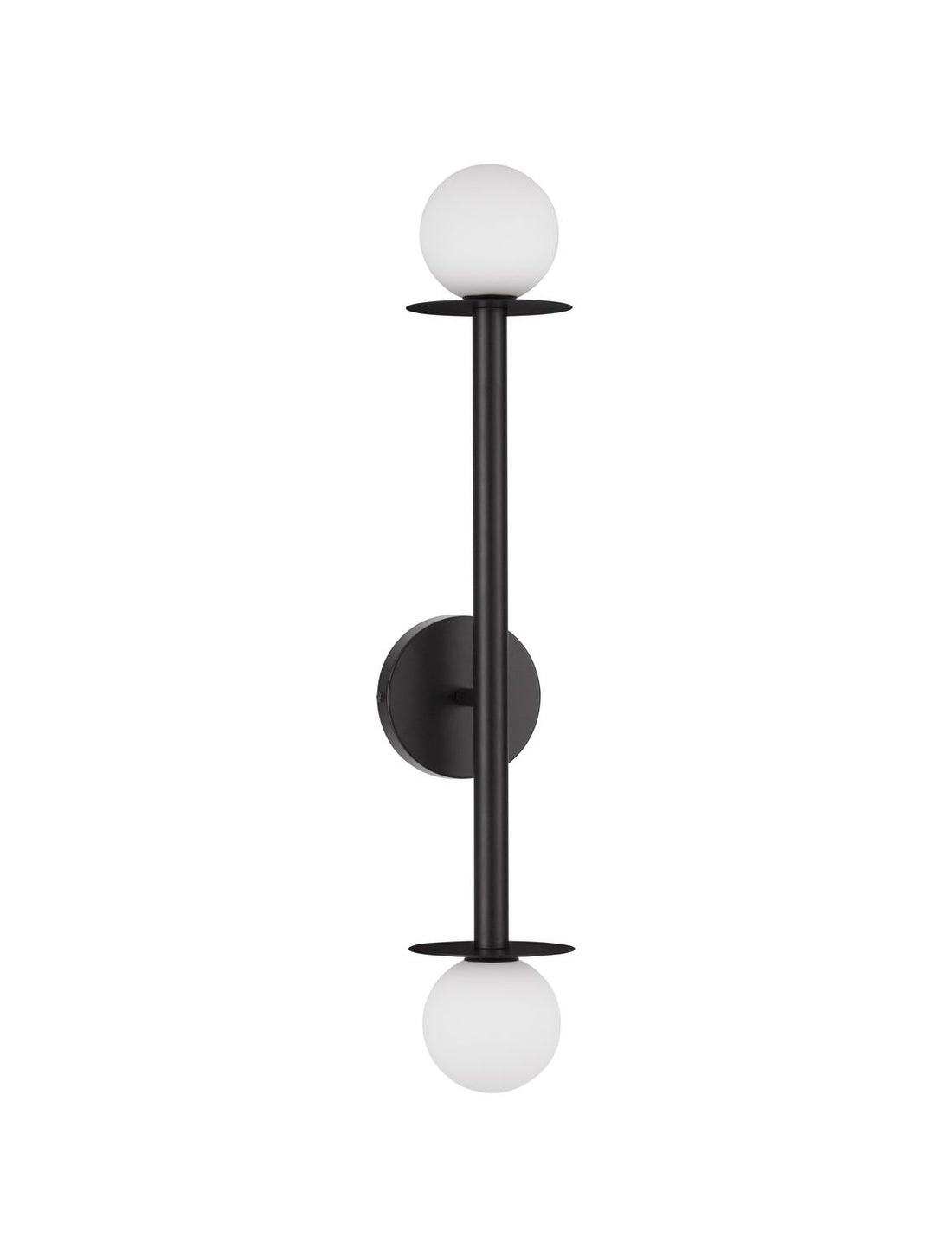 Applique murale Pielo 2 lumières noire, verre