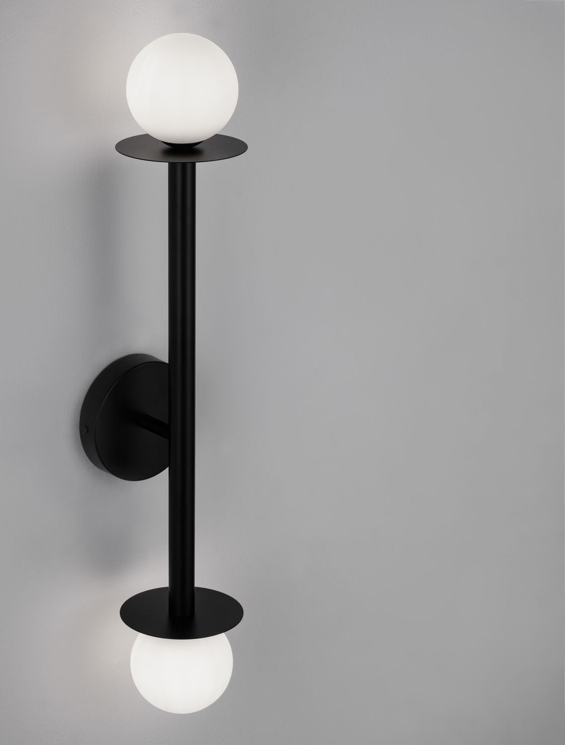 Applique murale Pielo 2 lumières noire, verre