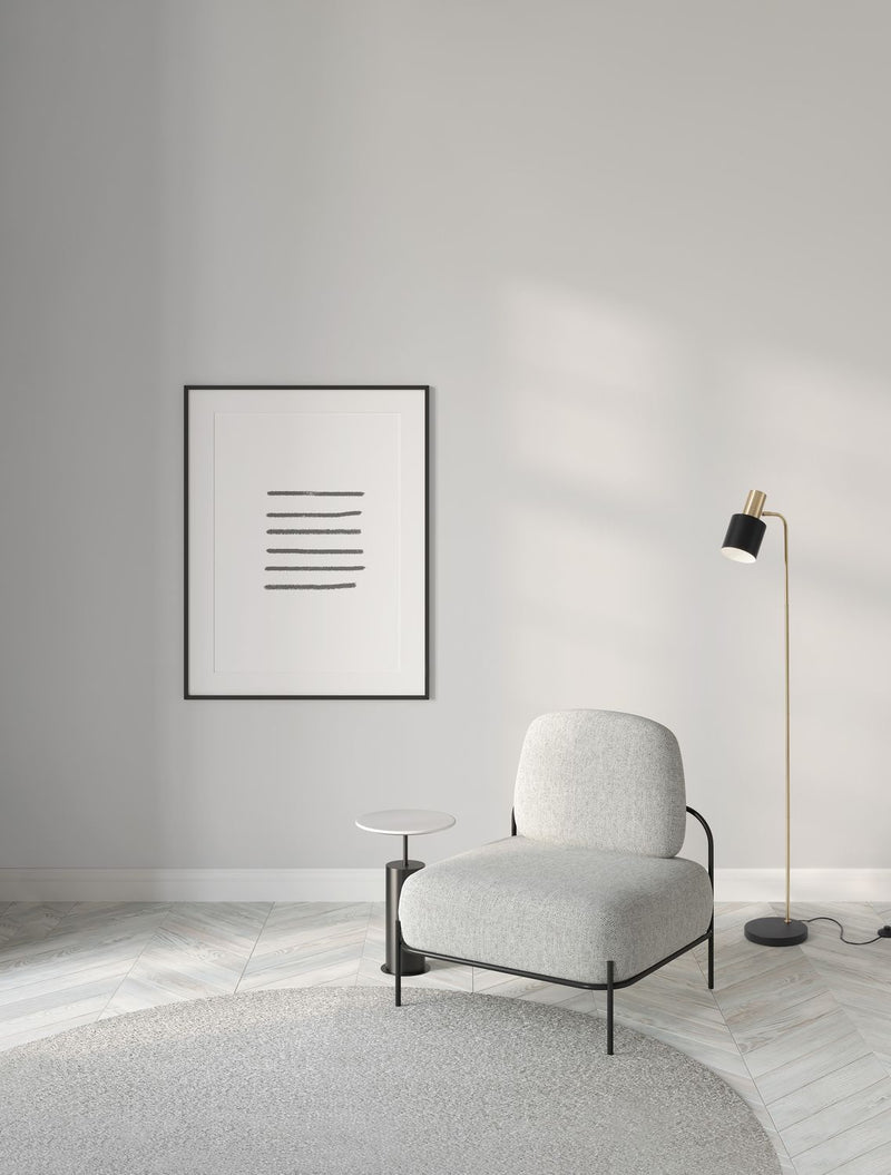 Lampadaire PAZ doré, H 153,5 cm