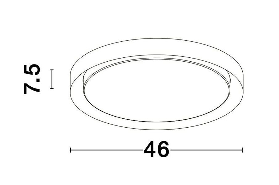 Plafonnier Troy blanc, Ø 46 cm