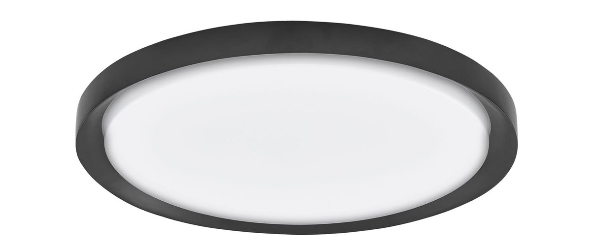 Plafonnier Troy noir, Ø 56 cm