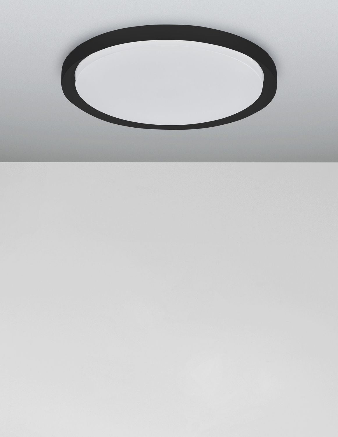 Plafonnier Troy noir, Ø 56 cm