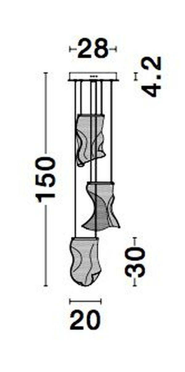 Suspension Siderno dorée (9054441)