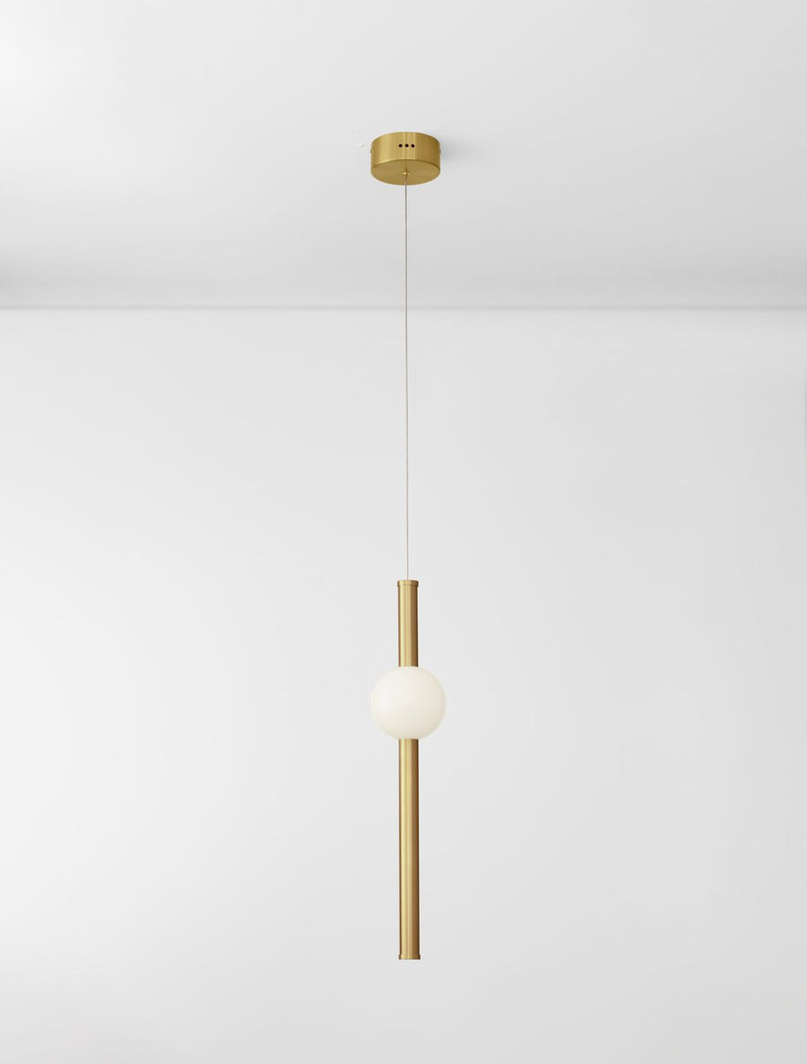 Suspension Neutron dorée, H 150 cm (9054451)