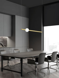 Suspension Neutron dorée, H 150 cm (9054452)