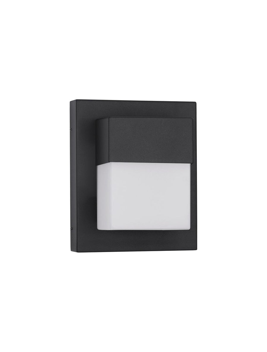 Applique extérieure Leto noire, H 17,5 cm