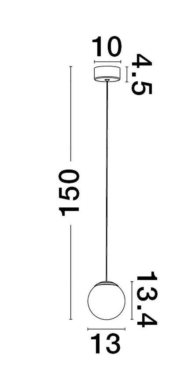 Suspension Nuvole noire, verre (9061435)