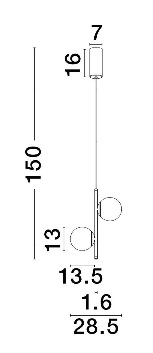 Suspension Nuvole noire, verre (9061436)