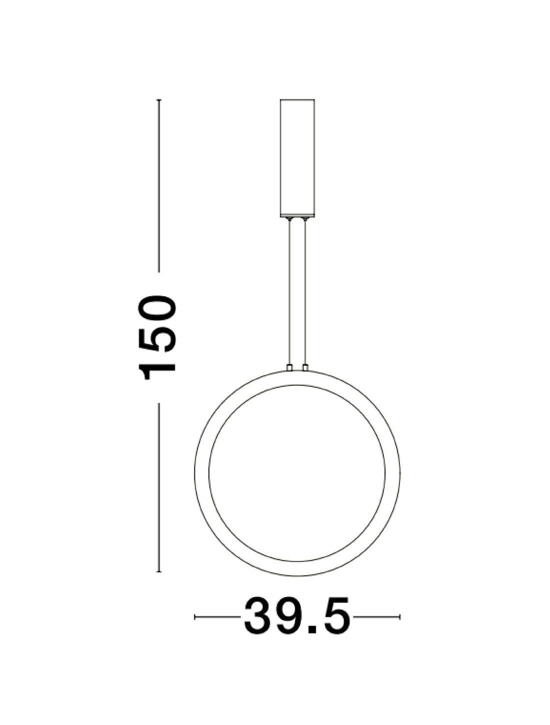 Suspension Change noire, H 150 cm (9070165)