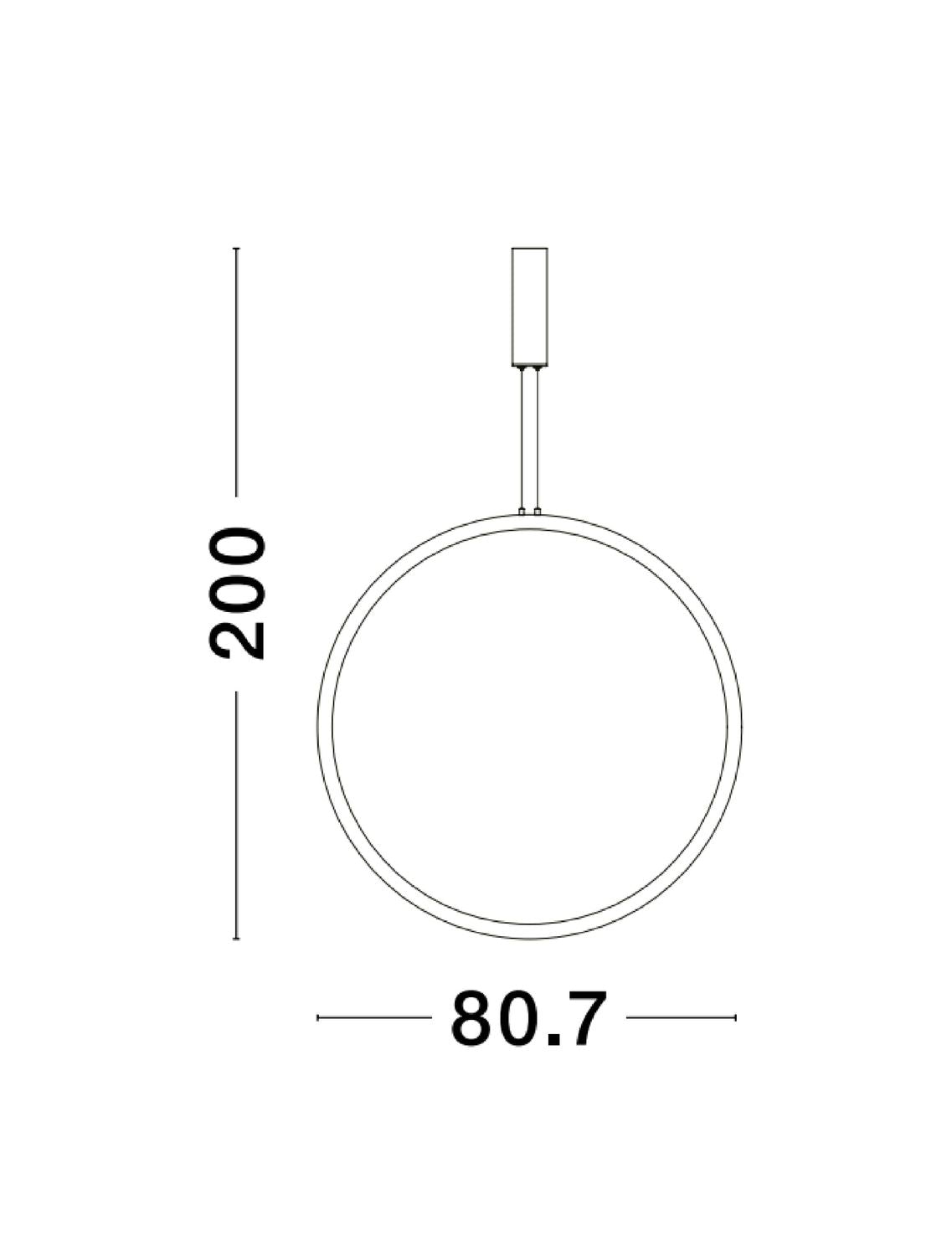 Suspension Change noire, H 200 cm