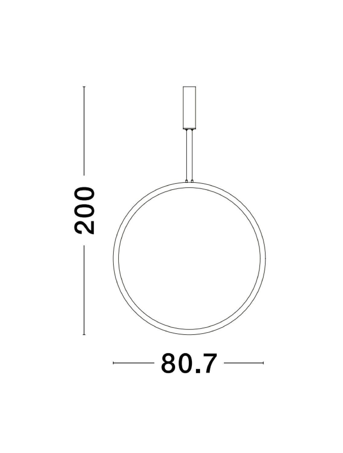Suspension Change laiton, H 200 cm