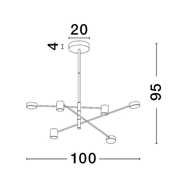 Suspension Nordik noire, Ø 100 cm (9080121)