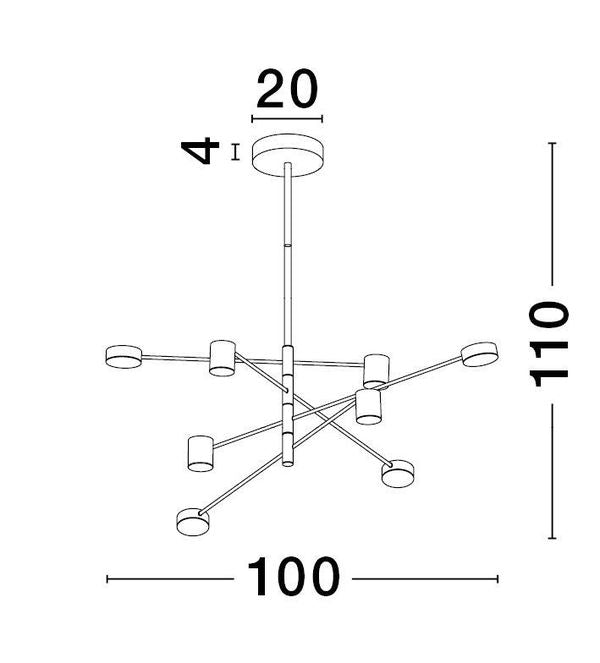 Suspension Nordik noire, Ø 100 cm (9080122)