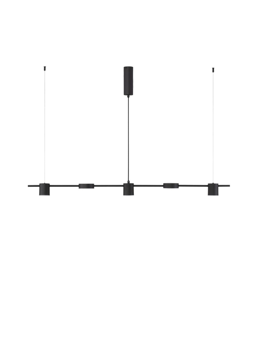 Suspension Nordik noire, L 127 cm