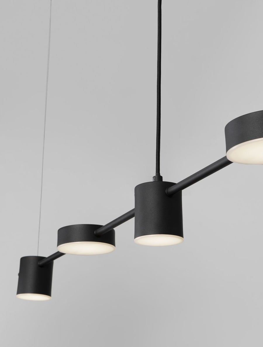 Suspension Nordik noire, L 127 cm