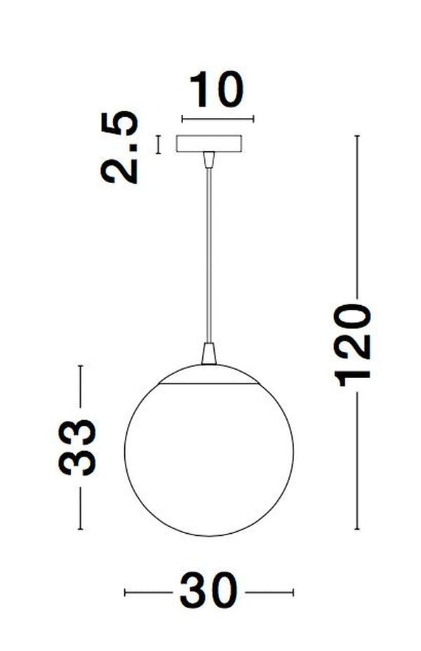 Suspension Lazione chromée, verre (9080300)
