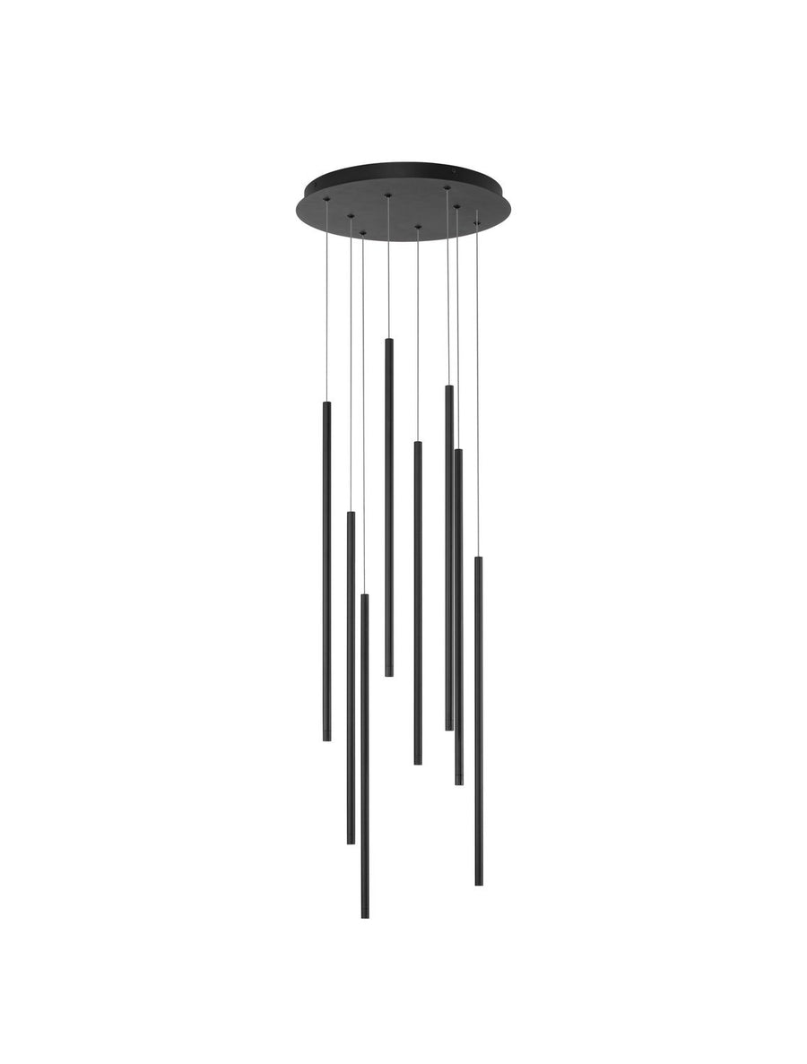 Suspension Elettra noire, H 100 cm