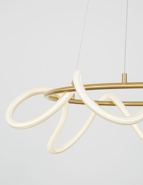 Suspension Cerelia laiton, H 120 cm