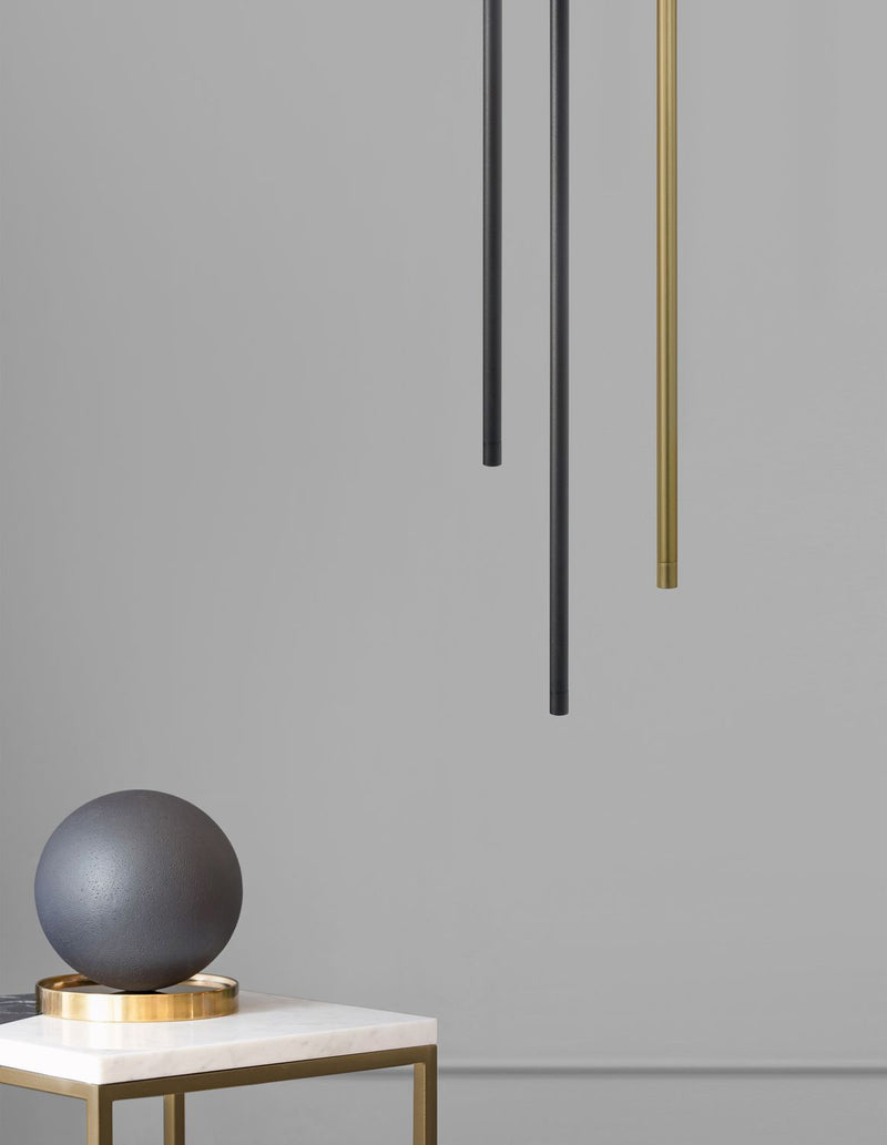 Suspension Elettra noire, H 200 cm (9088103)
