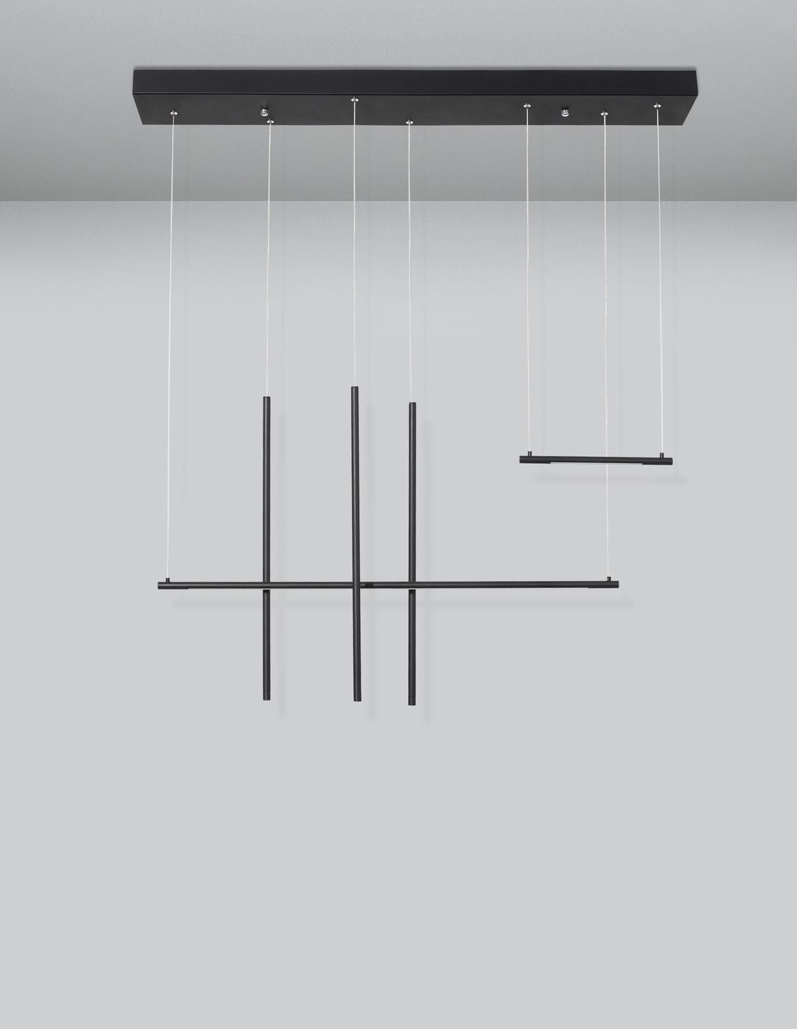 Suspension Elettra noire, H 200 cm (9088105)