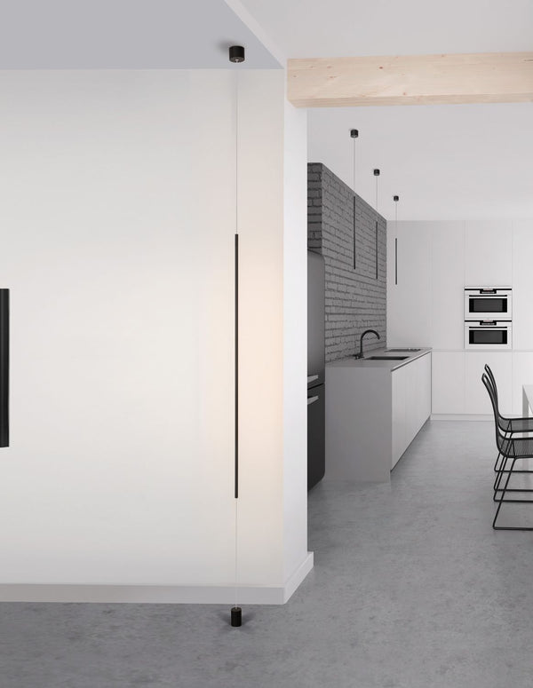 Suspension Elettra noire, H 300 cm (9088109)