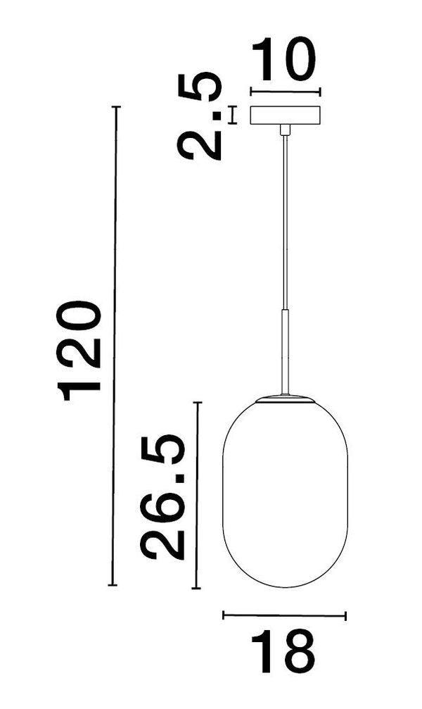 Suspension Chrysi dorée, verre (9092822)
