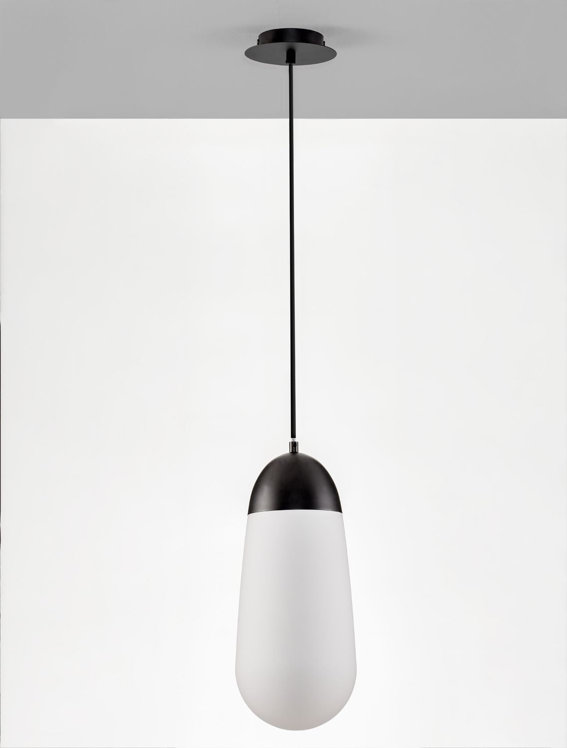 Suspension Blaky noire, verre