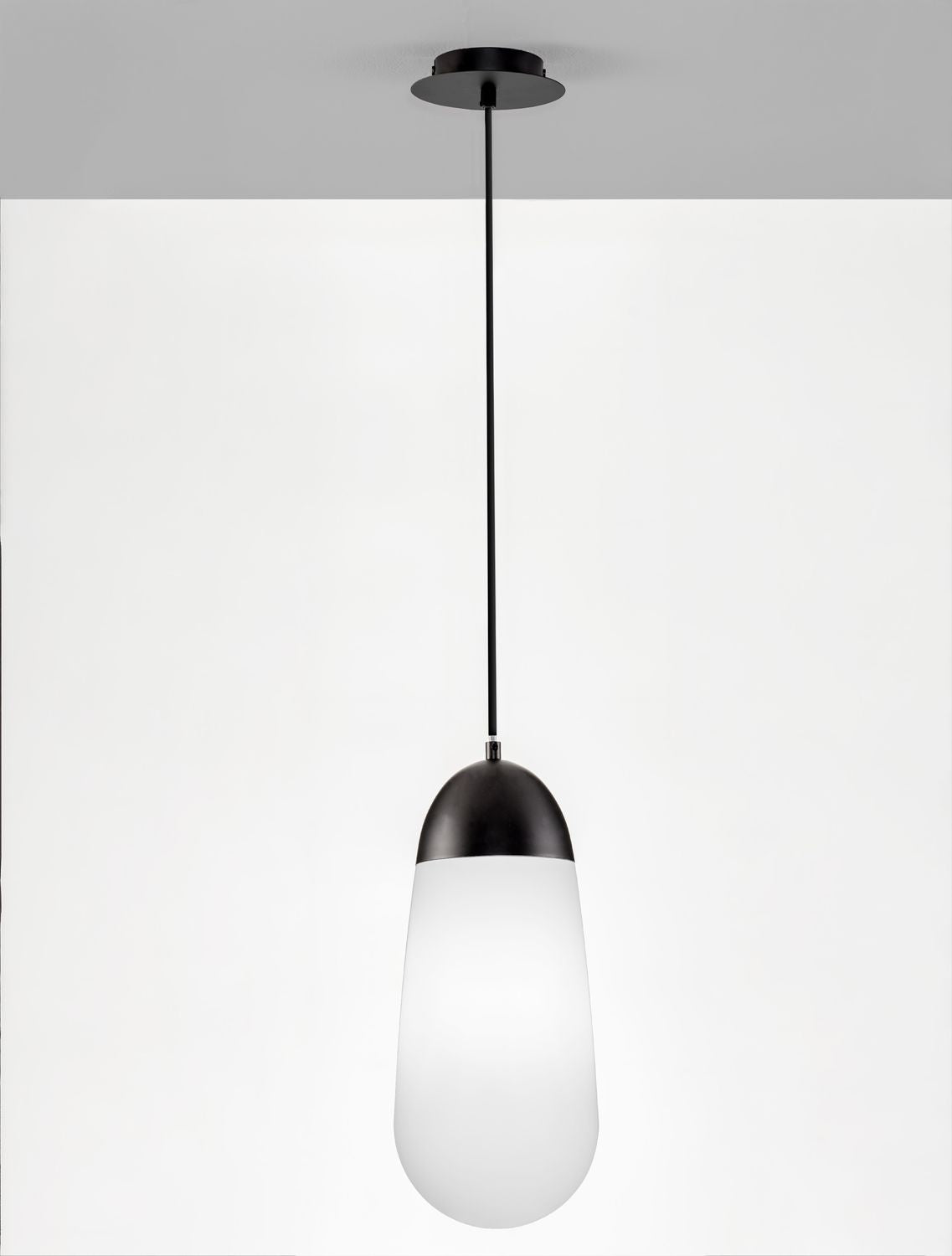 Suspension Blaky noire, verre