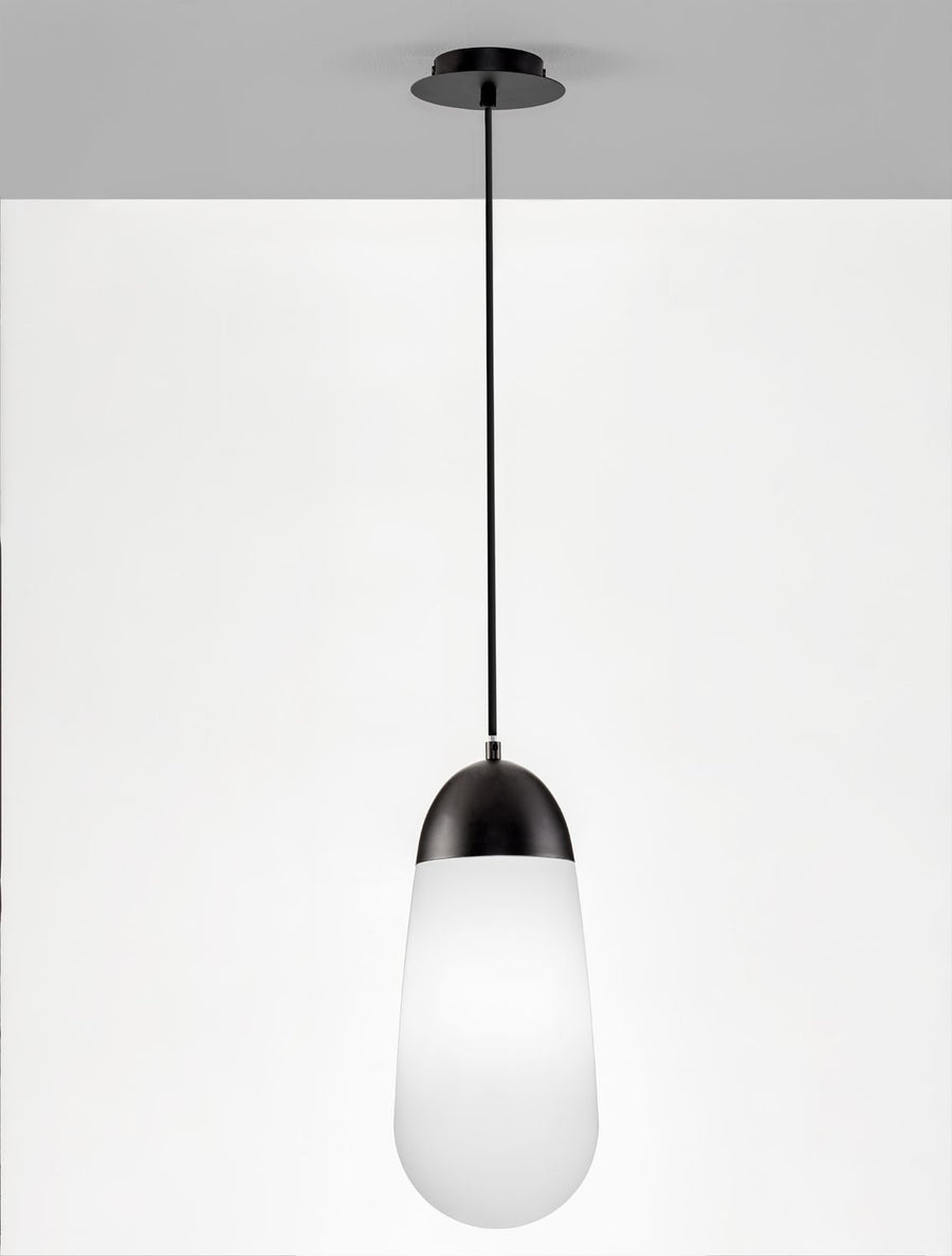 Suspension Blaky noire, verre