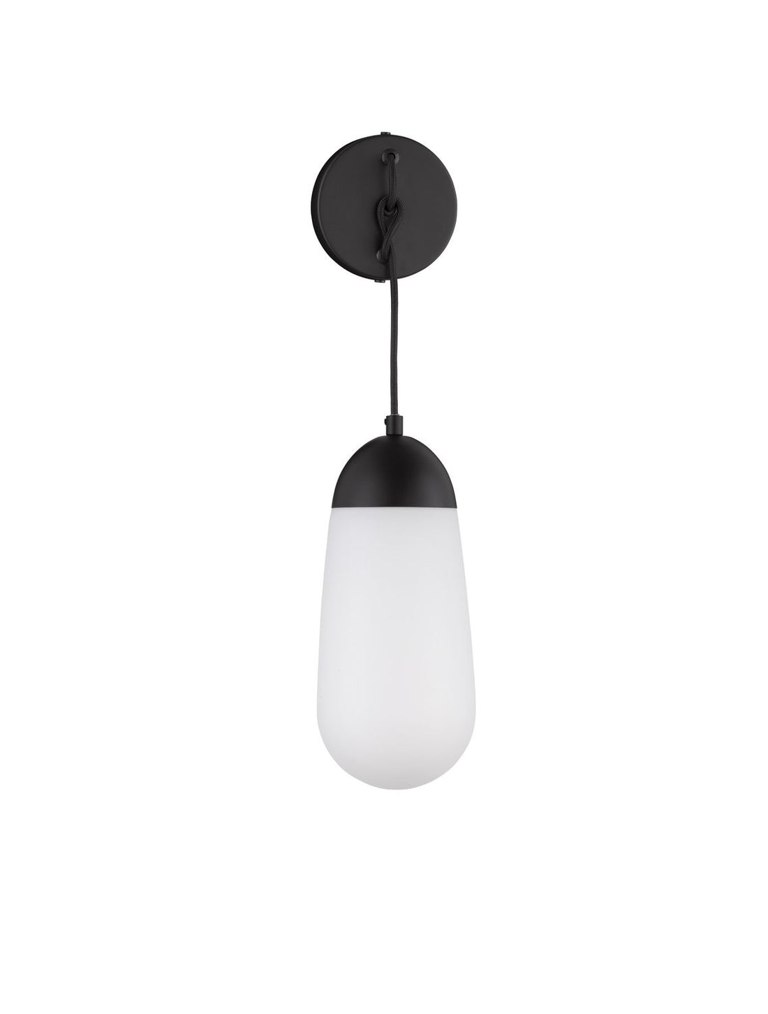 Applique murale Blaky noire, verre