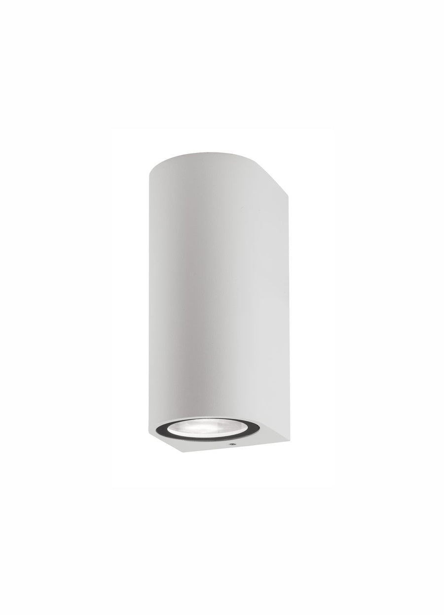 Applique extérieure Nero blanche, verre, H 15 cm (910022)