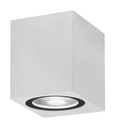 Applique extérieure Nero blanche, verre, H 8 cm (910041)