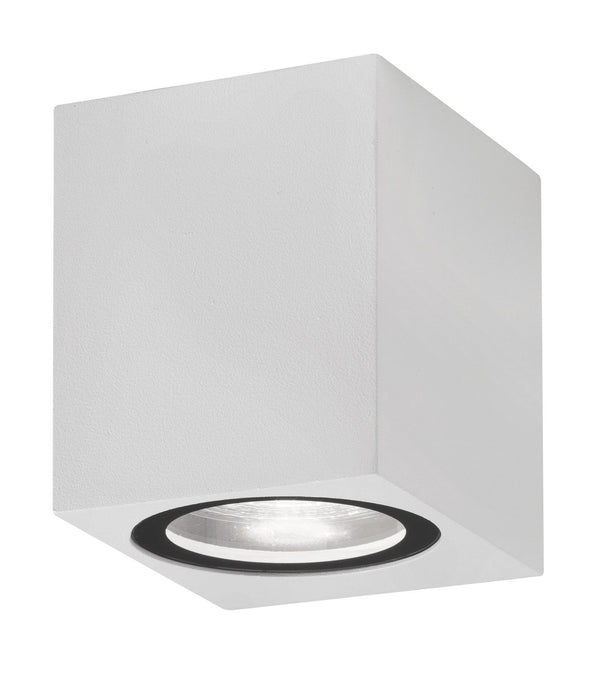 Applique extérieure Nero blanche, verre, H 8 cm (910041)