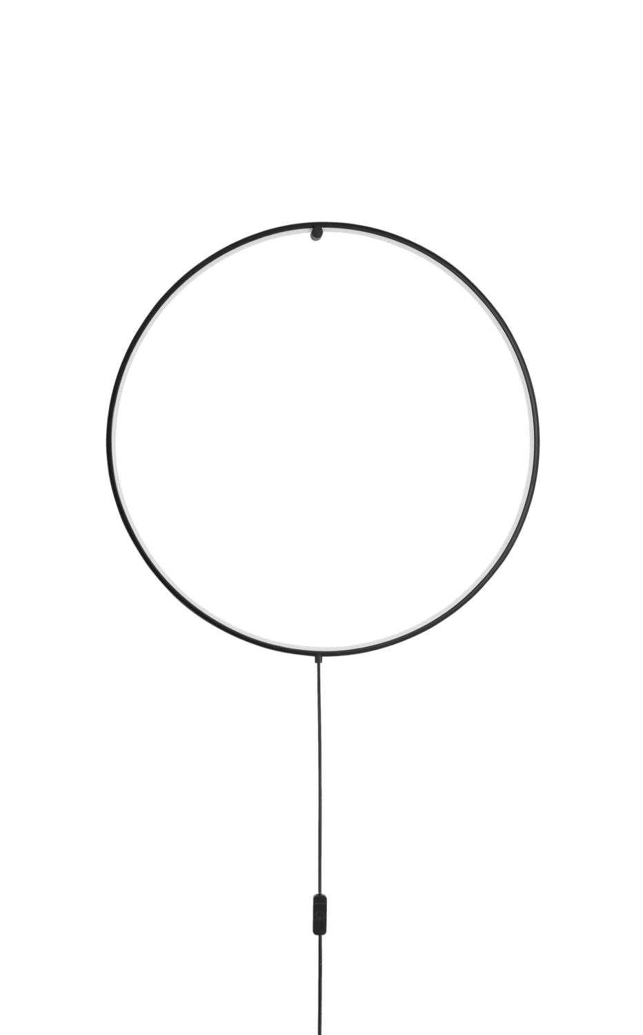 Lampe à poser Ring noire, H 45 cm