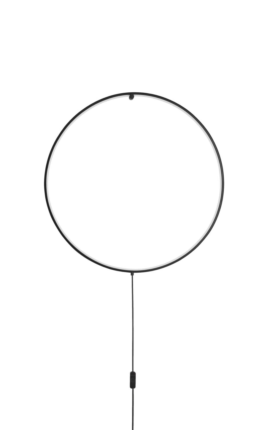 Lampe à poser Ring noire, H 45 cm