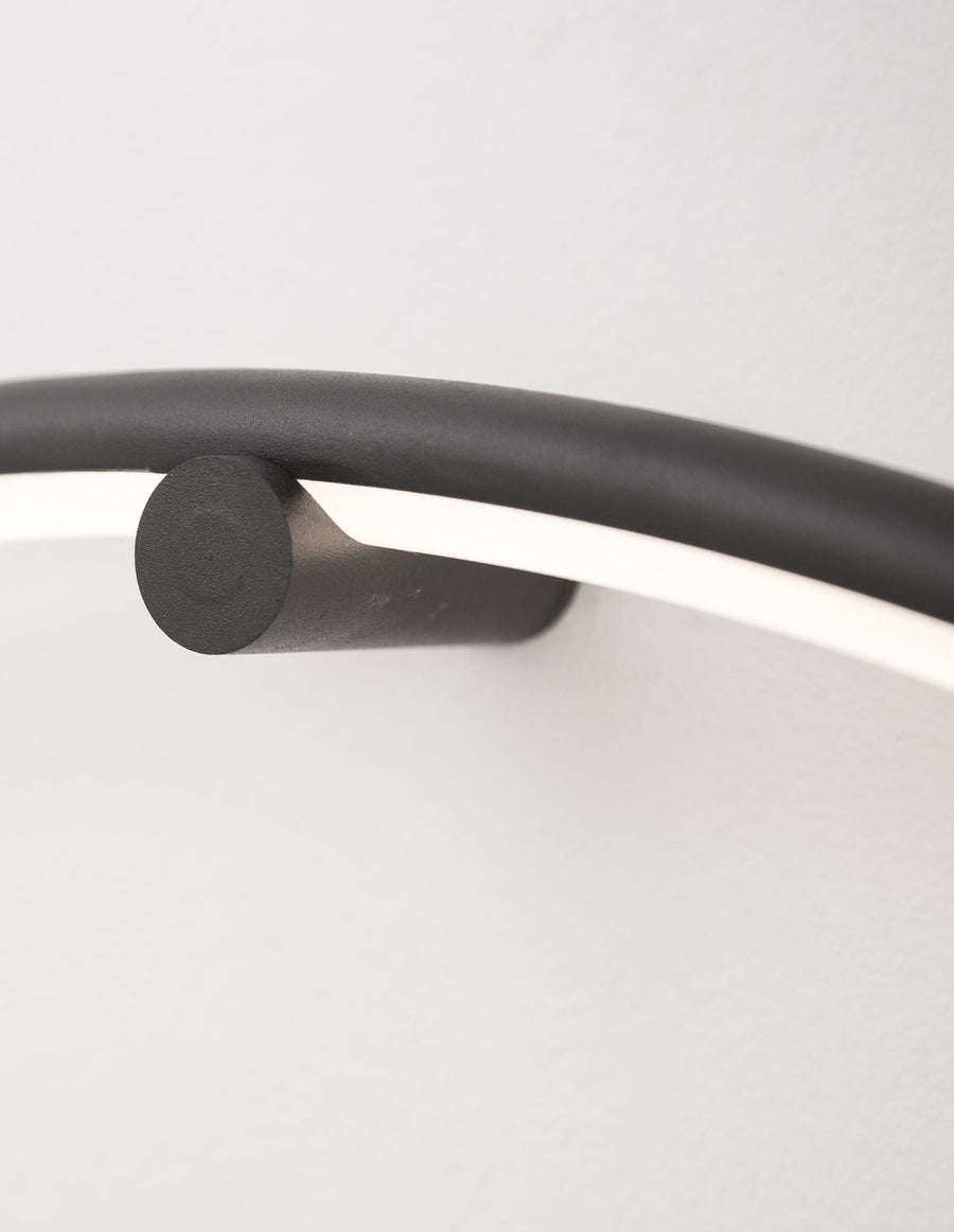 Lampe à poser Ring noire, H 45 cm