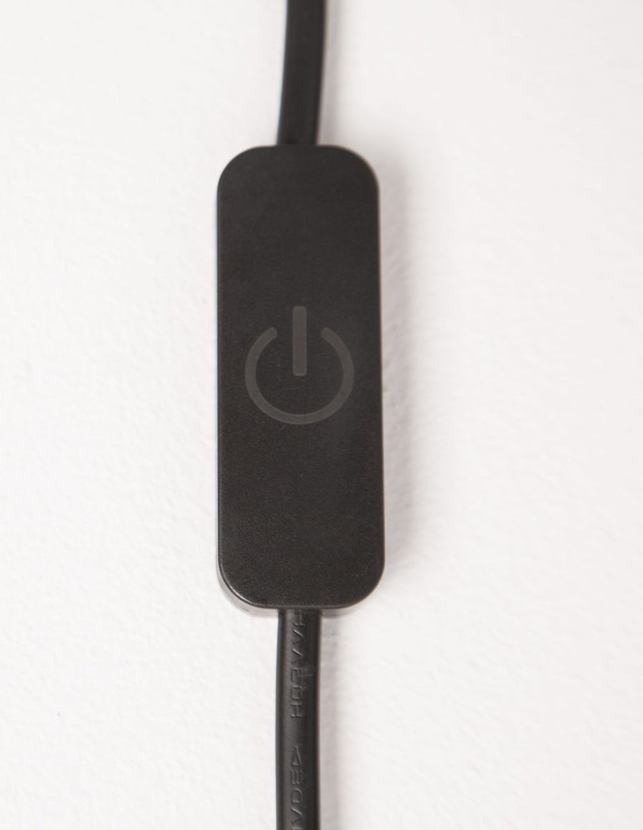 Lampe à poser Ring noire, H 45 cm