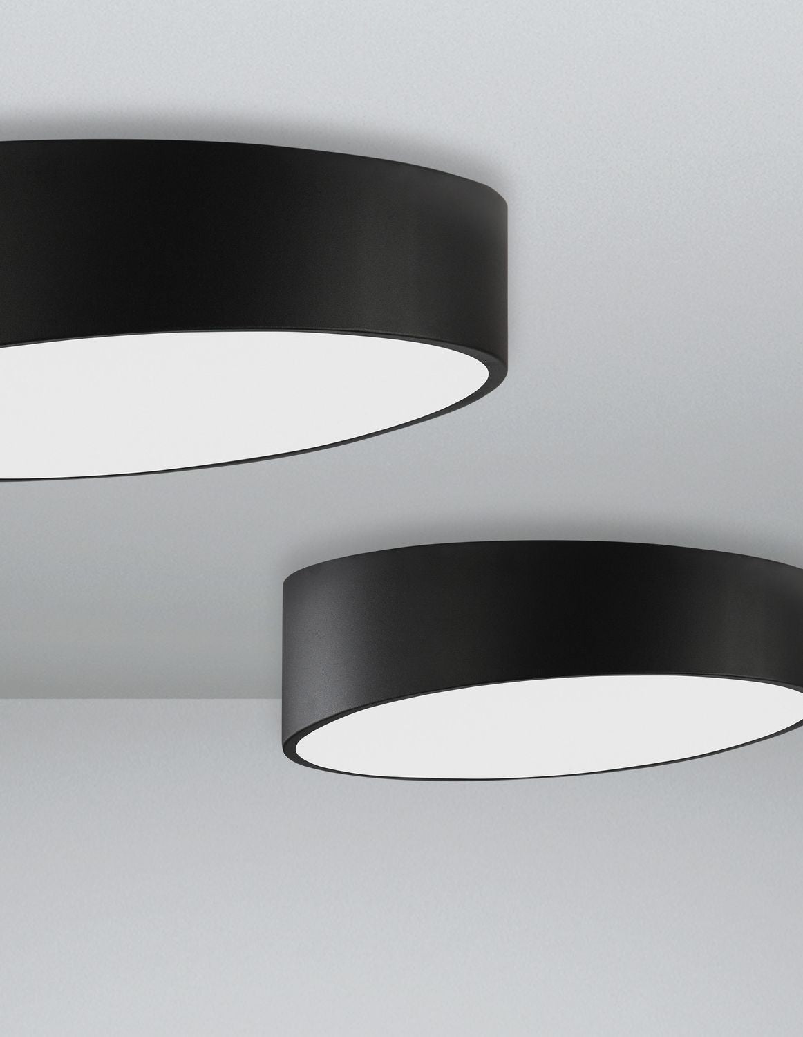 Plafonnier Maggio noir, Ø 40 cm
