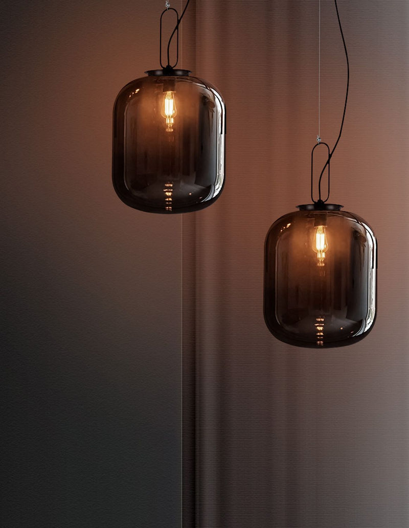 Suspension Hunter noire, verre