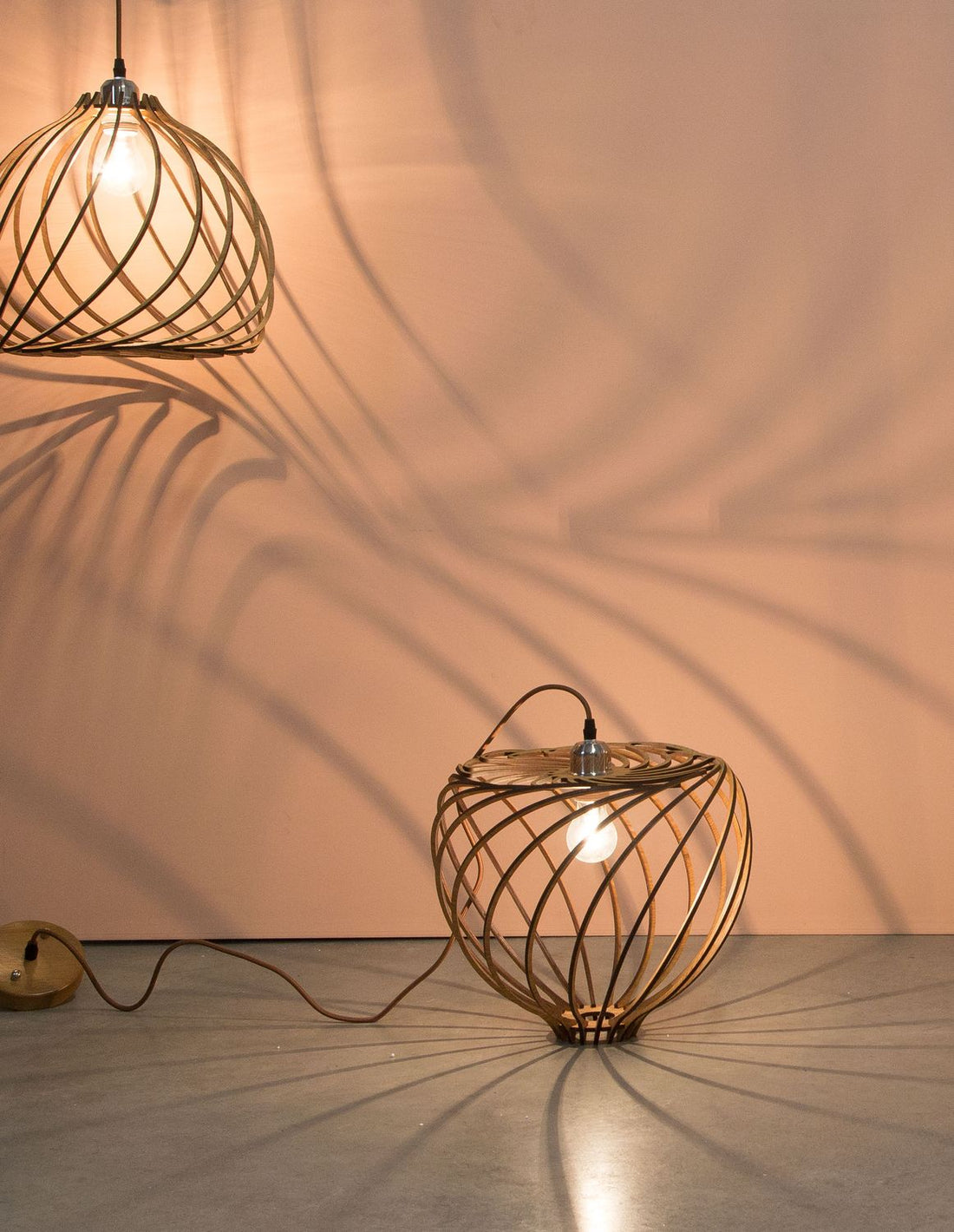 Suspension Adana marron, bois
