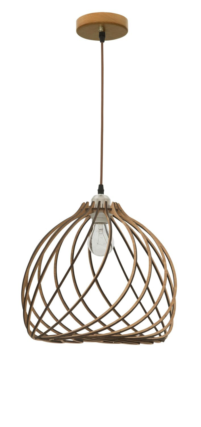 Suspension Adana marron, bois
