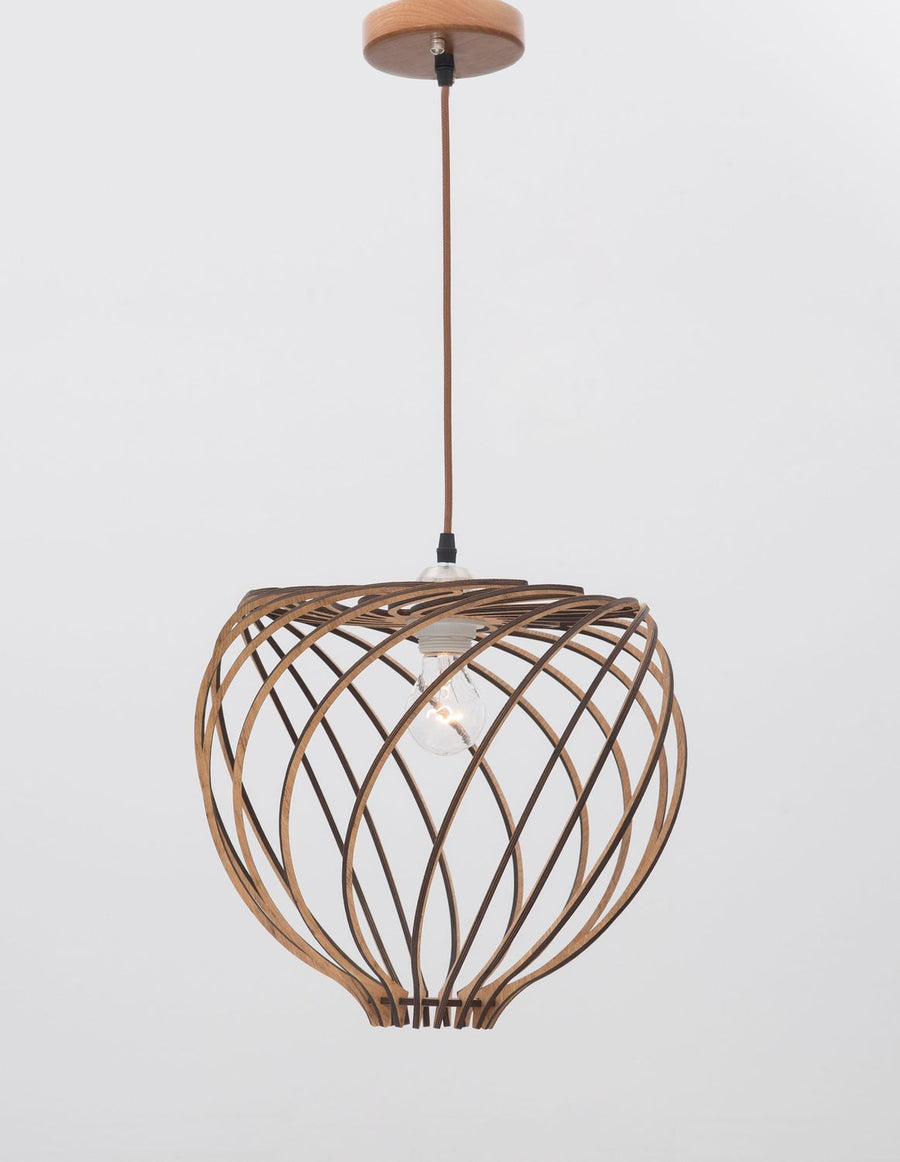 Suspension Adana marron, bois