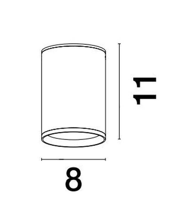 Plafonnier extérieur Dara blanc, verre
